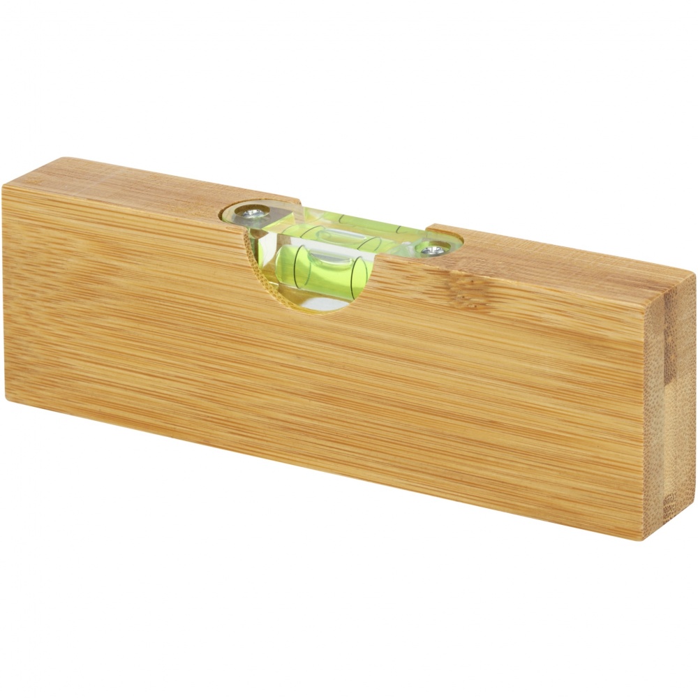 Logo trade promotional merchandise picture of: Flush bamboo spirit level with bottle opener