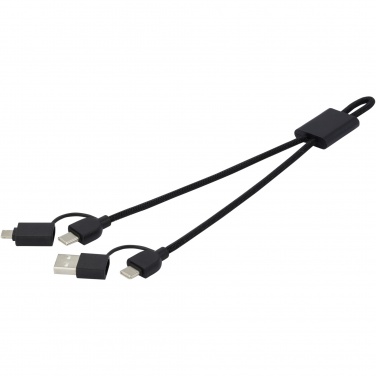 Logo trade corporate gifts image of: Connect 6-in-1 RCS recycled aluminium 45W quick charge & data transfer cable