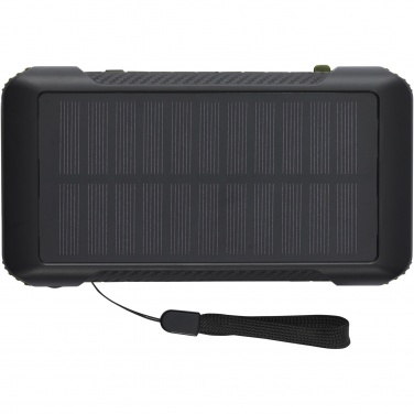 Logo trade promotional merchandise image of: Soldy 10.000 mAh RCS recycled plastic solar dynamo power bank 