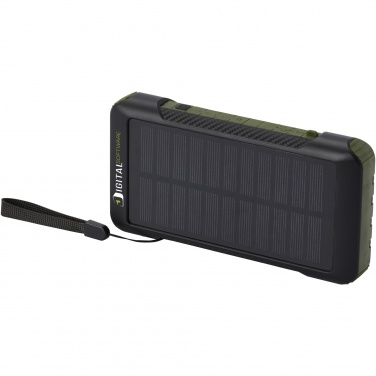 Logo trade business gift photo of: Soldy 10.000 mAh RCS recycled plastic solar dynamo power bank 