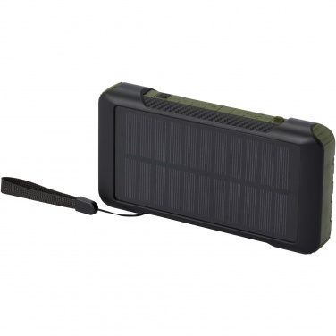 Logo trade promotional merchandise picture of: Soldy 10.000 mAh RCS recycled plastic solar dynamo power bank 