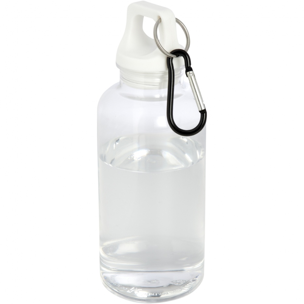 Logo trade business gift photo of: Oregon 400 ml RCS certified recycled plastic water bottle with carabiner