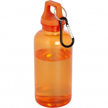 Logotrade advertising product picture of: Oregon 400 ml RCS certified recycled plastic water bottle with carabiner