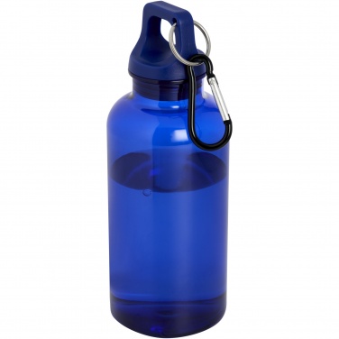 Logotrade promotional merchandise image of: Oregon 400 ml RCS certified recycled plastic water bottle with carabiner