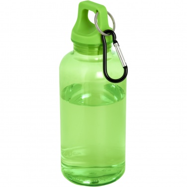 Logo trade promotional merchandise photo of: Oregon 400 ml RCS certified recycled plastic water bottle with carabiner