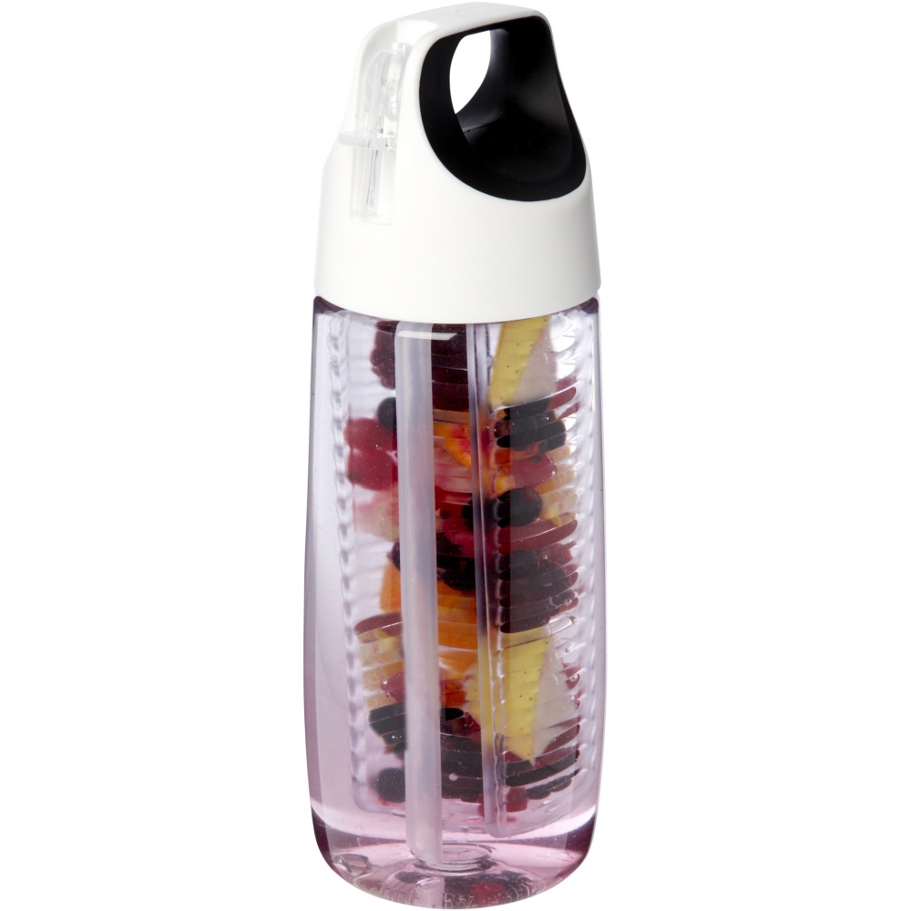 Logotrade promotional item image of: HydroFruit 700 ml recycled plastic sport bottle with flip lid and infuser