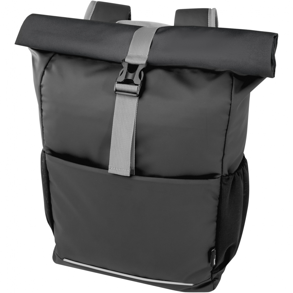 Logotrade promotional giveaway picture of: Aqua 15" GRS recycled water resistant roll-top bike bag 20L