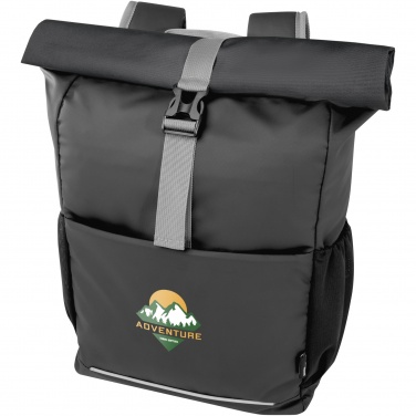 Logotrade promotional giveaway picture of: Aqua 15" GRS recycled water resistant roll-top bike bag 20L