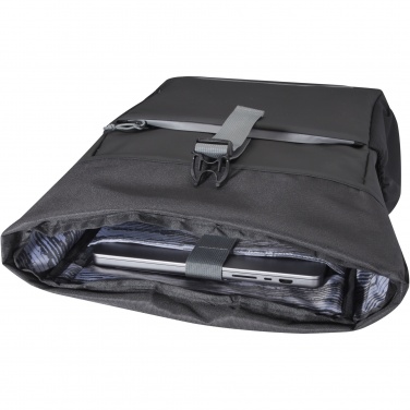 Logotrade corporate gift image of: Aqua 15" GRS recycled water resistant roll-top bike bag 20L