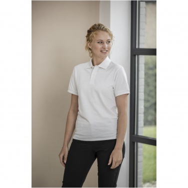 Logo trade promotional merchandise picture of: Emerald short sleeve unisex Aware™ recycled polo