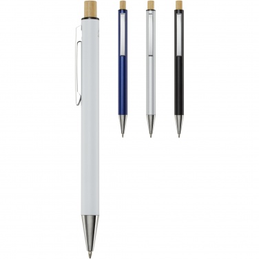 Logo trade promotional gifts image of: Cyrus recycled aluminium ballpoint pen (blue ink)