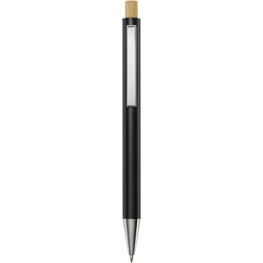 Logo trade promotional merchandise image of: Cyrus recycled aluminium ballpoint pen (black ink)