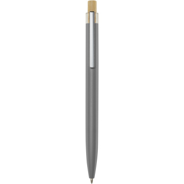 Logo trade promotional merchandise image of: Nooshin recycled aluminium ballpoint pen (black ink)