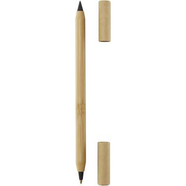 Logo trade promotional gifts picture of: Samambu bamboo duo pen