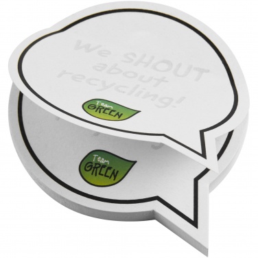 Logotrade promotional merchandise image of: Sticky-Mate® speech bubble-shaped recycled sticky notes