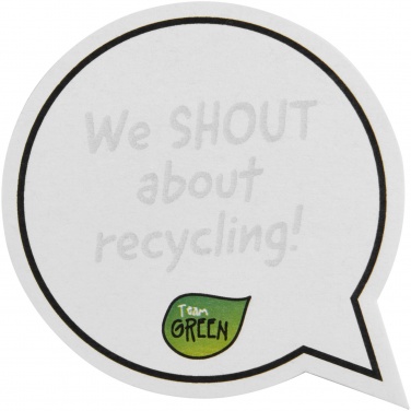 Logo trade advertising products picture of: Sticky-Mate® speech bubble-shaped recycled sticky notes