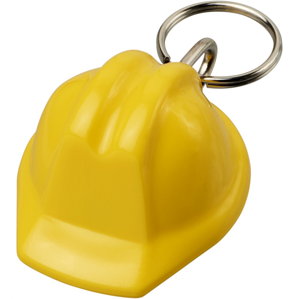 Logotrade promotional merchandise image of: Kolt hard hat-shaped recycled keychain