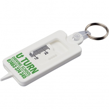 Logo trade promotional gifts image of: Kym recycled tyre tread check keychain