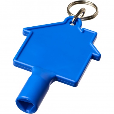 Logo trade advertising products picture of: Maximilian house-shaped recycled utility key keychain