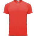 Bahrain short sleeve kids sports t-shirt, Fluor Coral