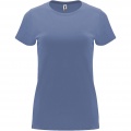 Capri short sleeve women's t-shirt, Blue Denim