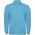 Estrella long sleeve men's polo, Turquois