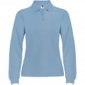 Estrella long sleeve women's polo, Sky blue