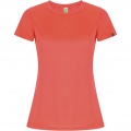 Imola short sleeve women's sports t-shirt, Fluor Coral