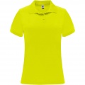 Monzha short sleeve women's sports polo, Fluor Yellow