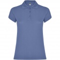 Star short sleeve women's polo, Riviera Blue