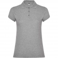 Star short sleeve women's polo, Marl Grey