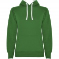 Urban women's hoodie, Kelly Green / White