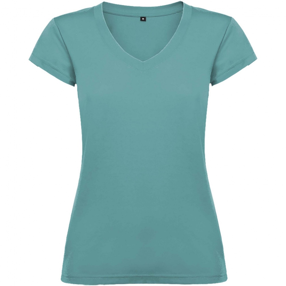 Logo trade promotional gift photo of: Victoria short sleeve women's v-neck t-shirt