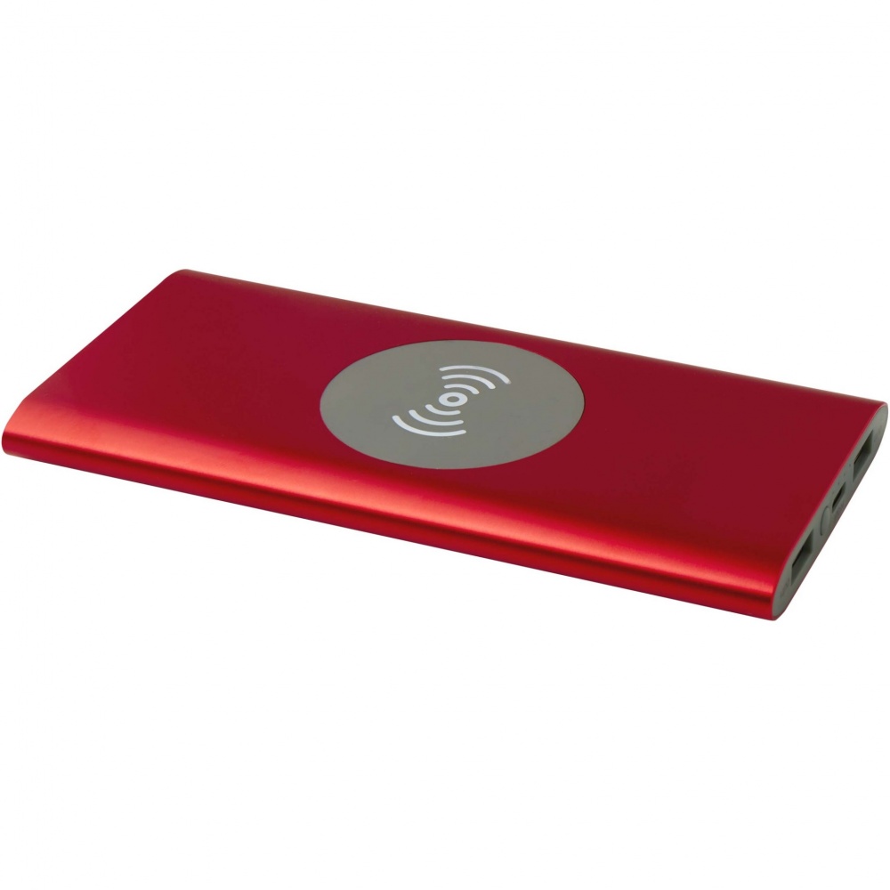 Logo trade corporate gifts image of: Juice 8000 mAh Type-C recycled aluminium wireless power bank