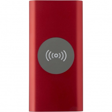 Logo trade corporate gifts image of: Juice 8000 mAh Type-C recycled aluminium wireless power bank