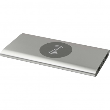 Logo trade advertising products image of: Juice 8000 mAh Type-C recycled aluminium wireless power bank