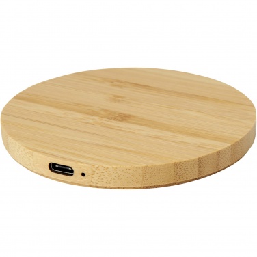 Logotrade business gift image of: Essence 15W bamboo wireless charging pad