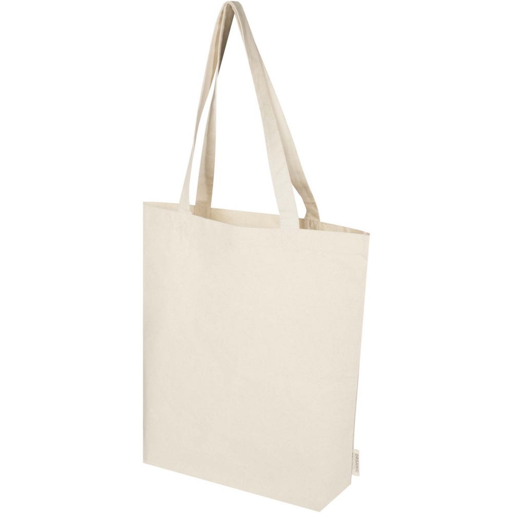 Logo trade corporate gift photo of: Orissa 180 g/m² organic wide bottom tote bag 11L