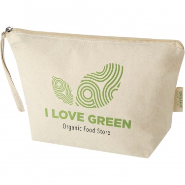 Logo trade promotional products image of: Orissa 180 g/m² organic large accessory pouch 3L