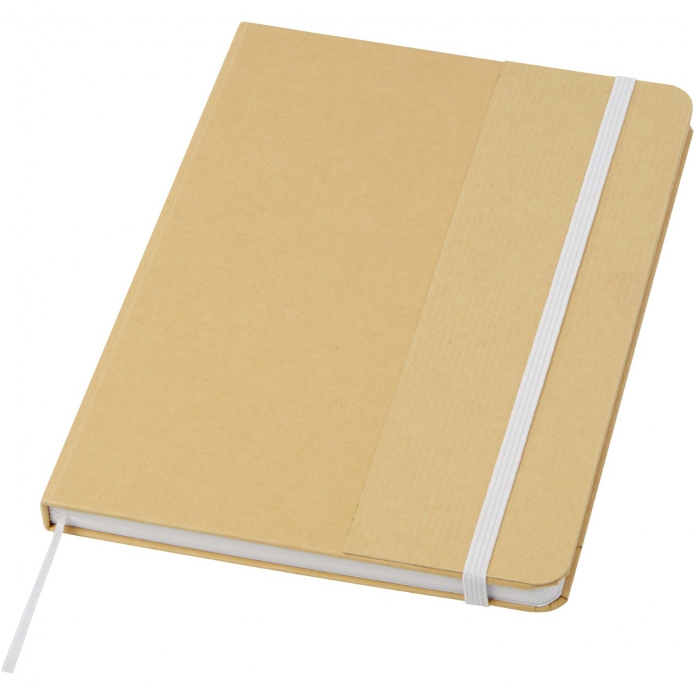 Logotrade promotional gift image of: Nelida A5 recycled cardboard hard cover notebook