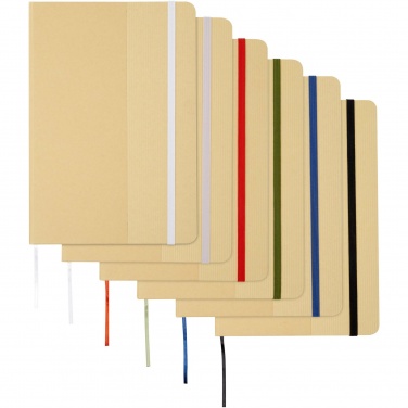 Logo trade promotional products picture of: Nelida A5 recycled cardboard hard cover notebook