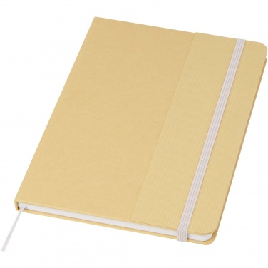 Logo trade promotional merchandise image of: Nelida A5 recycled cardboard hard cover notebook