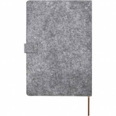 Logo trade advertising product photo of: Viviana A5 recycled felt and cork notebook