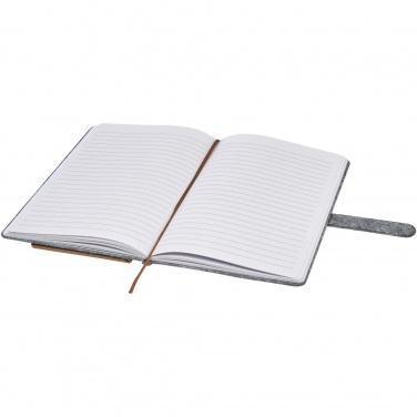 Logotrade promotional item picture of: Viviana A5 recycled felt and cork notebook