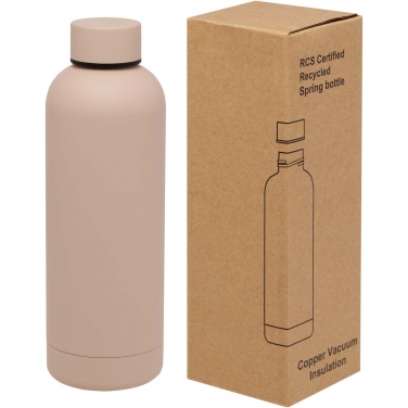 Logotrade corporate gift image of: Spring 500 ml RCS certified recycled stainless steel copper vacuum insulated bottle