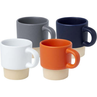 Logo trade promotional merchandise picture of: Olympia 130 ml stackable expresso cup with clay bottom