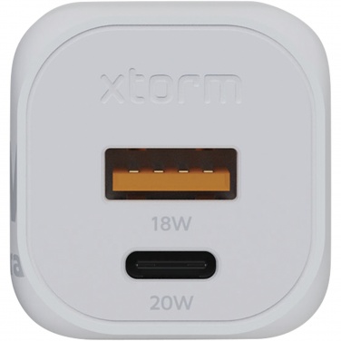 Logo trade corporate gift photo of: Xtorm XEC020 GaN² Ultra 20W wall charger