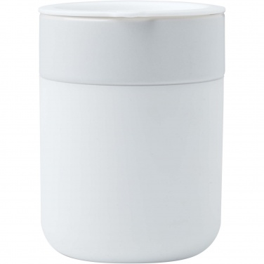 Logo trade promotional merchandise photo of: Java 330 ml ceramic tumbler with silicone wrap and plastic lid