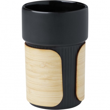 Logo trade promotional giveaways image of: Tumbler Fika 340 ml with bamboo sleeve