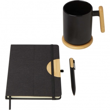 Logo trade promotional merchandise picture of: Laura A5 hard cover notebook and ballpoint pen gift set